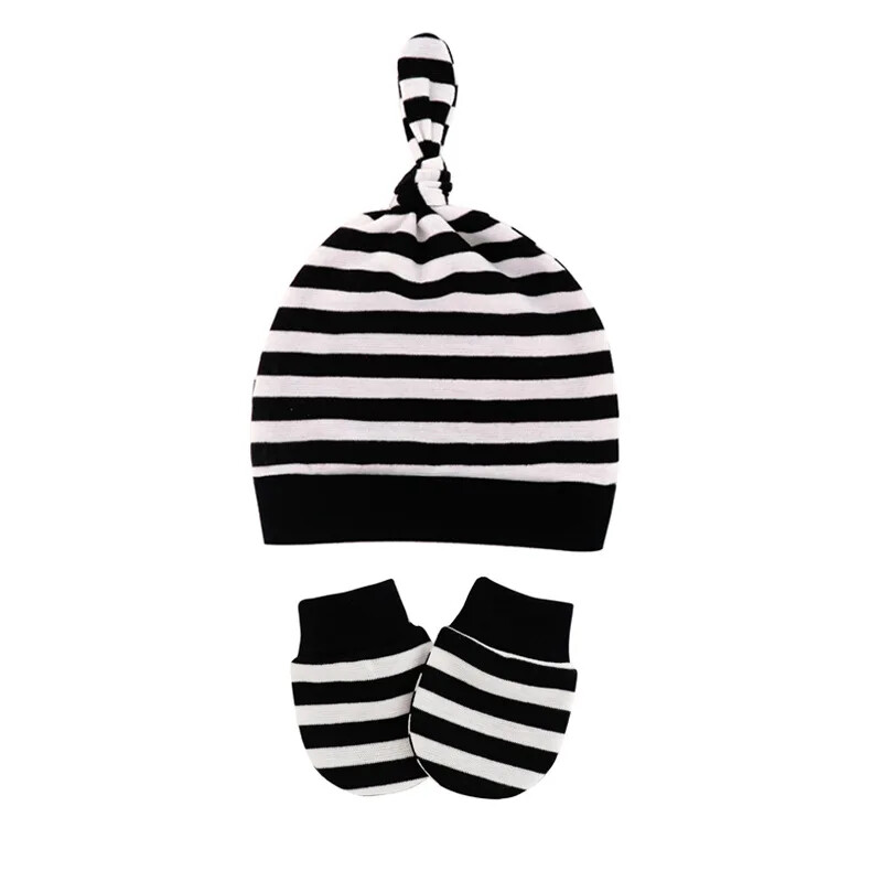 Kapa za novorođenče s rukavicama Jesen Zima Topli pamuk Dječje kape Stvari Dječji dodaci Noćna kapica za dojenčad 0-6 mjeseci Bebe