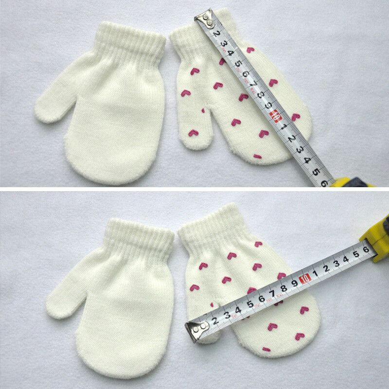 Mănuși drăguțe pentru bebeluși Mănuși tricotate cu imprimeu cu inimă de stea, dragoste pentru copii, mănuși calde pentru degete întregi, mănuși de toamnă și iarnă