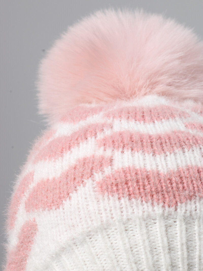 1vnt naujagimio bamblys miela širdele kūdikiui žieminė šilta vaikiška kepurė megzta plaukukulė kudikiui 1-3m.