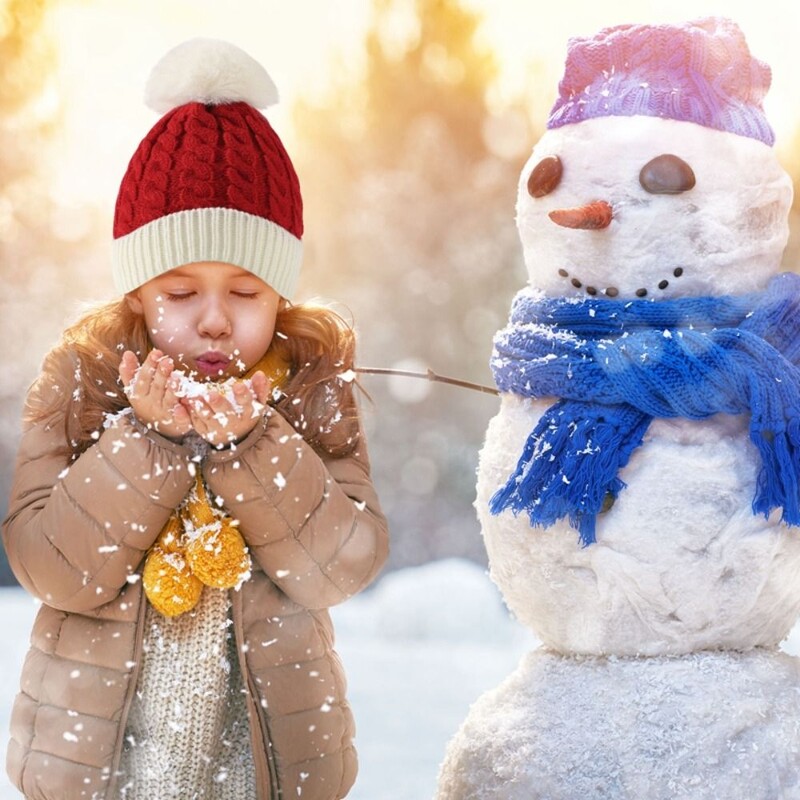 Módna zimná teplá vianočná čiapka, roztomilá veselá vianočná čiapka Santa Claus, sviatočné potreby, akrylové vlákna, pletená vlnená čiapka pre deti