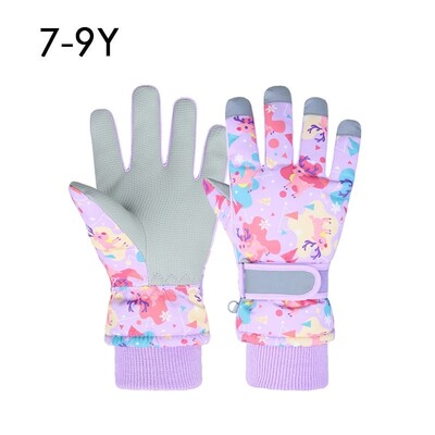 Αδιάβροχα παιδικά χειμωνιάτικα γάντια Thicken Παιδικά γάντια σκι Snowboard Riding Cycling Παιδικά γάντια χιονιού για κορίτσια αγόρια