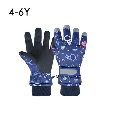 Αδιάβροχα παιδικά χειμωνιάτικα γάντια Thicken Παιδικά γάντια σκι Snowboard Riding Cycling Παιδικά γάντια χιονιού για κορίτσια αγόρια