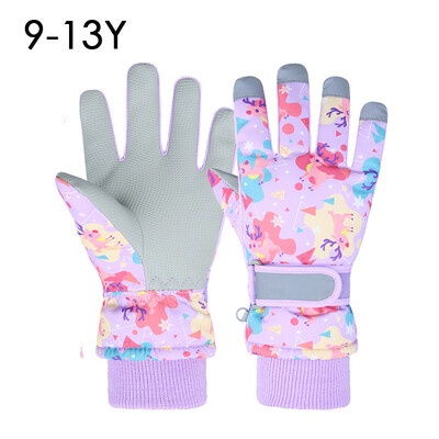 Αδιάβροχα παιδικά χειμωνιάτικα γάντια Thicken Παιδικά γάντια σκι Snowboard Riding Cycling Παιδικά γάντια χιονιού για κορίτσια αγόρια