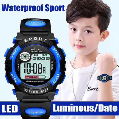 Ceas pentru copii Ceasuri sportive pentru copii Curea din silicon Ceas digital cu LED impermeabil pentru copii, elevi, elevi, fată, băiat, ceas de mână