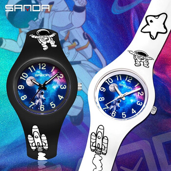 Fashion Sanda Top Brand 6098 Simple Silicone Fluorescent Outdoor αδιάβροχα Νέα παιδικά ρολόγια Starry Sky Φοιτητικά ρολόγια χειρός