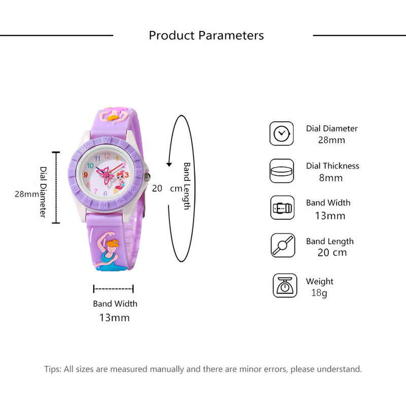 Bērnu Pulksteņi Modes Karikatūra Balets Meiteņu Dizains Kvarca Pulkstenis Sporta Silikona Zaļš Pulkstenis Dāvanu Rokas pulkstenis