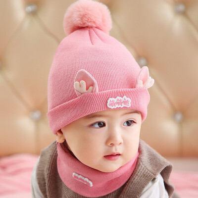 2 db/tétel baba sál sapka szett meleg pamut fiú gyerek rajzfilm uniszex újszülött sál sapka csecsemő ruhákhoz gyerek kiegészítők
