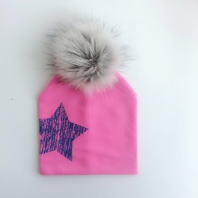 Őszi téli horgolt baba sapka lány fiú sapka gyerekeknek műszőrme pom pom sapka csillagok csecsemőkapka pamut új gyerekek baba sapka gyereksapka