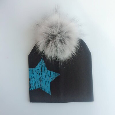 Őszi téli horgolt baba sapka lány fiú sapka gyerekeknek műszőrme pom pom sapka csillagok csecsemőkapka pamut új gyerekek baba sapka gyereksapka