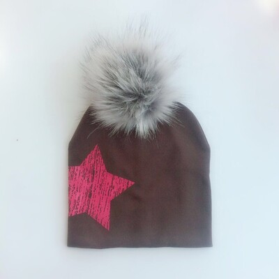Őszi téli horgolt baba sapka lány fiú sapka gyerekeknek műszőrme pom pom sapka csillagok csecsemőkapka pamut új gyerekek baba sapka gyereksapka