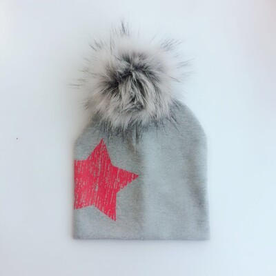 Őszi téli horgolt baba sapka lány fiú sapka gyerekeknek műszőrme pom pom sapka csillagok csecsemőkapka pamut új gyerekek baba sapka gyereksapka