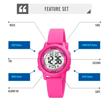 SKMEI Waterproof Alarm Παιδικά Ρολόγια montre enfant Αγόρια Κοριτσίστικα Αθλητικά Παιδικά Ρολόγια Πολύχρωμα Led Παιδικά Ψηφιακά Ρολόγια χειρός 1721