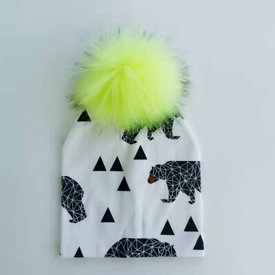 pălărie pentru copii din bumbac, pălării pentru copii mici, elemente de recuzită pentru nou-născuți, pălărie de modă pentru bebeluși, șapcă pentru fete cu pompon pentru bebeluși.