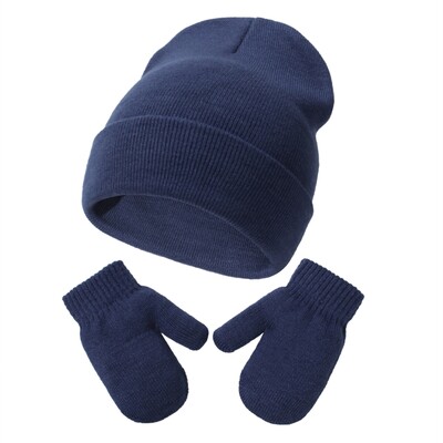 Új kötött baba sapka+kesztyű szett Őszi téli meleg baba sapka 1-5 éves korig fiúknak lányoknak kültéri motorháztetős kézvédő kesztyűk
