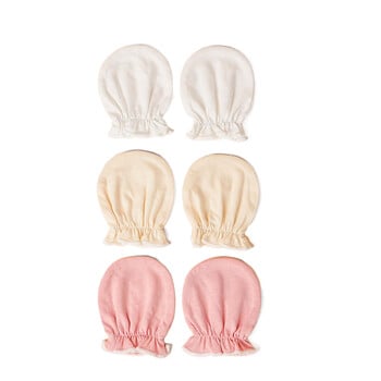 3 Pairs Baby Baby Cotton soft mitten Newborn Anti-eat Hand Anti-Grab Face Protect Gande