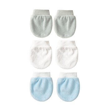 3 Pairs Baby Baby Cotton soft mitten Newborn Anti-eat Hand Anti-Grab Face Protect Gande