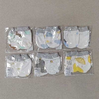 5 Ζεύγη/Σετ Βρεφικά Βαμβακερά Μαλακά Γάντια Νεογέννητα Αντιφαγικά Χεριών Αντιγρατσουνιστικού Προσώπου Προστατευτικά Γάντια Βρεφικά Γάντια 0-3 μηνών