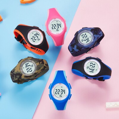 OHSEN digitális órák gyerekeknek fiúknak lányoknak Army Sport 50M vízálló LED karóra riasztó stopperóra elektronikus gyerekóra
