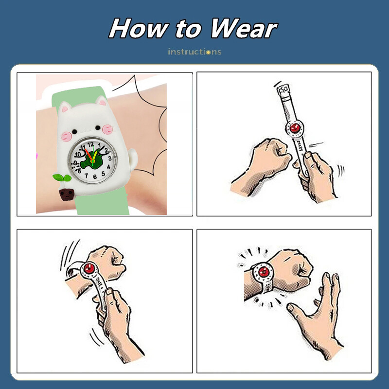 Ceas cu pisică de desene animate pentru copii, băieți, fete, grădiniță, premiu, cadou, jucărie, pentru copii, electronice digitale, ceasuri, brățară, ceas