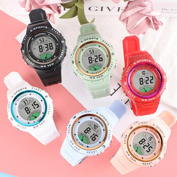 UTHAI Παιδικό ρολόι Electronic Cook Girl Fashion Wristwatch 50m Αδιάβροχο για αγόρια Μαθητικά Αθλητικά Ρολόγια Ξυπνητήρι Δώρο