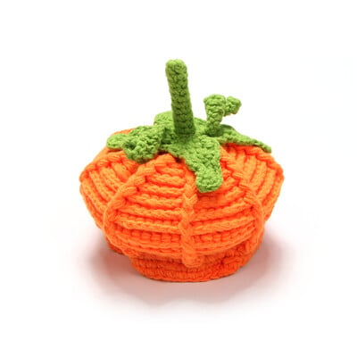 Detská čiapka, roztomilá detská halloweenska čiapka, pletená čiapka pre novorodenca, pletenie oranžovej tekvicovej čiapky, fotografické doplnky