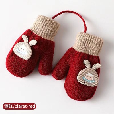 baba téli kézi kesztyűk vastag melegítő kötött ujjatlan ujjak vastag ujjatlan gyerekeknek aranyos rajzfilm kesztyűk fiúk lányok