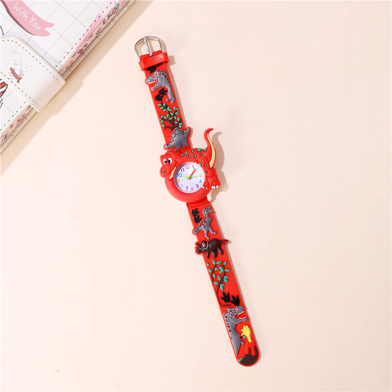 Творчески 3D динозаври циферблат детски часовник за момичета момчета детски кварцови ръчни часовници