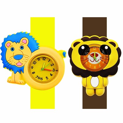 Ceasuri pentru copii, leu din desene animate, 2-14 ani pentru copii, timp de studiu, jucărie, brățară palmă, ceasuri pentru copii, pentru băieți, fete, cadou de aniversare