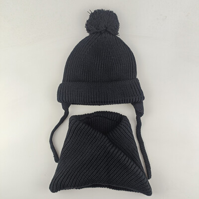 2024 kislány és kisfiú gyerek gyerek tavaszi ősz tél tömör kötött sapka és kötött végtelenített sál