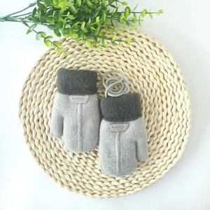 Vaikams Pirštinės Animaciniai filmukai 1-6 metų mergaitėms berniukams Grynos spalvos pirštinės Žieminės pirštinės Megztos vilnos plius aksominės šiltos pirštinės