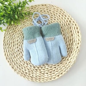 Vaikams Pirštinės Animaciniai filmukai 1-6 metų mergaitėms berniukams Grynos spalvos pirštinės Žieminės pirštinės Megztos vilnos plius aksominės šiltos pirštinės