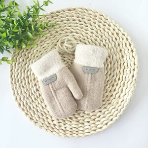 Vaikams Pirštinės Animaciniai filmukai 1-6 metų mergaitėms berniukams Grynos spalvos pirštinės Žieminės pirštinės Megztos vilnos plius aksominės šiltos pirštinės