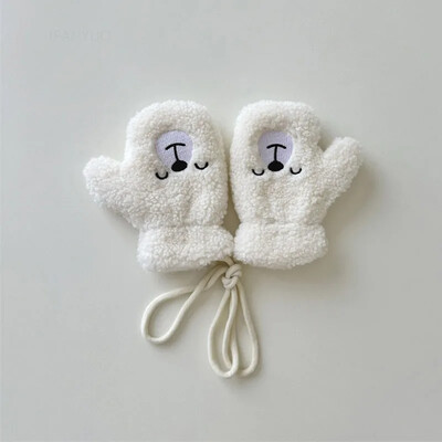 2-6 aastased lapsed Lambavillane Kaelus Rippuvad Kindad Sügis Talv Paks Soe Armas Multikas Poisid Tüdrukud Beebikindad Laste Aksessuaarid