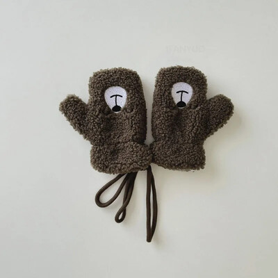 2-6 aastased lapsed Lambavillane Kaelus Rippuvad Kindad Sügis Talv Paks Soe Armas Multikas Poisid Tüdrukud Beebikindad Laste Aksessuaarid