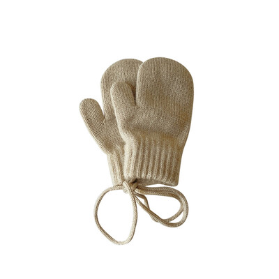 Candy Color vilnonės kūdikių pirštinės žieminės pirštinės su apynasriu kumštinės pirštinės vaikams mergaitėms berniukams surištos vaikiškos kumštinės pirštinės Šilti kūdikių aksesuarai 2024 m. Nauja