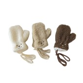 1-4Y Cartoon Bear Baby labakindad Talve soojad Lapsed Beebid Tüdrukud Kindad Kootud Lapsed Väikelapsed Paksud Lapse fliis Multifilmi labakindad