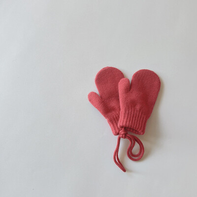 1-4Y Cartoon Bear Baby labakindad Talve soojad Lapsed Beebid Tüdrukud Kindad Kootud Lapsed Väikelapsed Paksud Lapse fliis Multifilmi labakindad