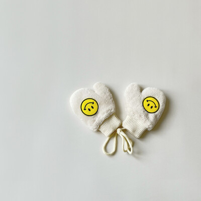 1-4Y Cartoon Bear Baby labakindad Talve soojad Lapsed Beebid Tüdrukud Kindad Kootud Lapsed Väikelapsed Paksud Lapse fliis Multifilmi labakindad