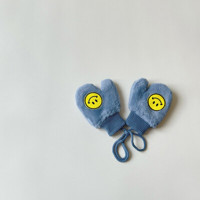 1-4Y Cartoon Bear Baby labakindad Talve soojad Lapsed Beebid Tüdrukud Kindad Kootud Lapsed Väikelapsed Paksud Lapse fliis Multifilmi labakindad