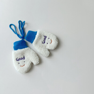 1-4Y Cartoon Bear Baby labakindad Talve soojad Lapsed Beebid Tüdrukud Kindad Kootud Lapsed Väikelapsed Paksud Lapse fliis Multifilmi labakindad