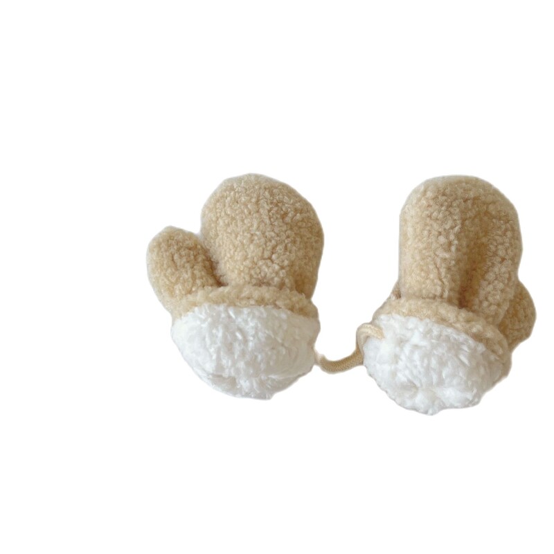 1-4Y Cartoon Bear Baby labakindad Talve soojad Lapsed Beebid Tüdrukud Kindad Kootud Lapsed Väikelapsed Paksud Lapse fliis Multifilmi labakindad