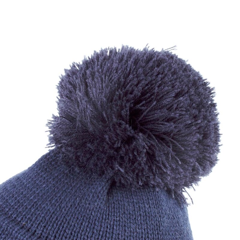 Connectyle totyogó csecsemő baba fiú lány lány gyerekek téli koponya sapka egyszínű, meleg, kötött fülvédő sapka nagy pom-pommal