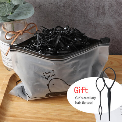 500 db/ csomag lány színes kis gumiszalagok eldobható hajpántok lófarok rugalmas fejpánt lány aranyos divatos hajkiegészítők