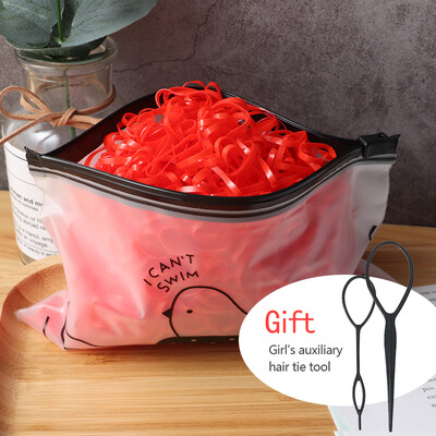 500 db/ csomag lány színes kis gumiszalagok eldobható hajpántok lófarok rugalmas fejpánt lány aranyos divatos hajkiegészítők