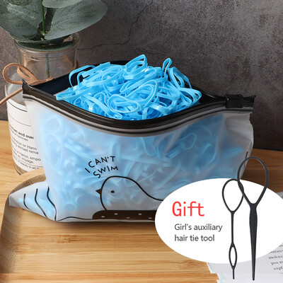 500 db/ csomag lány színes kis gumiszalagok eldobható hajpántok lófarok rugalmas fejpánt lány aranyos divatos hajkiegészítők