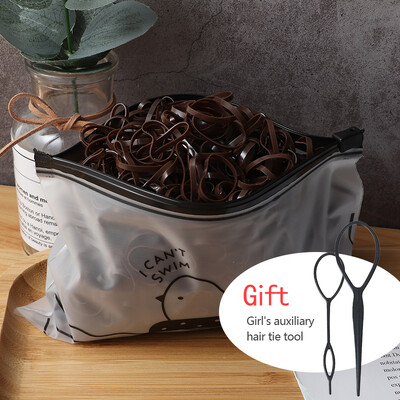 500 db/ csomag lány színes kis gumiszalagok eldobható hajpántok lófarok rugalmas fejpánt lány aranyos divatos hajkiegészítők