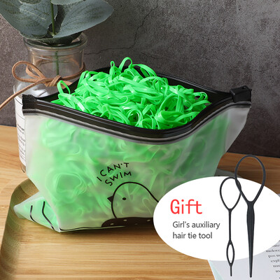 500 db/ csomag lány színes kis gumiszalagok eldobható hajpántok lófarok rugalmas fejpánt lány aranyos divatos hajkiegészítők