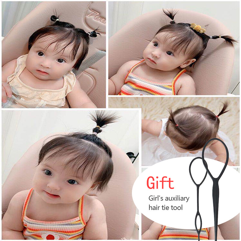 500 db/ csomag lány színes kis gumiszalagok eldobható hajpántok lófarok rugalmas fejpánt lány aranyos divatos hajkiegészítők