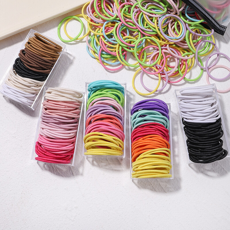 30/50/100 ks dievčenské cukríkové vlasové pásky, vlasové doplnky, 3,8 cm elastická gumička do vlasov, detský držiak do copu