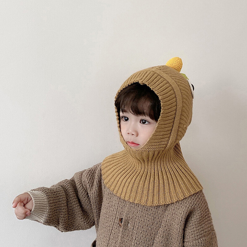 MILANCEL új téli gyerek dinoszaurusz kötött sapka gyerekeknek aranyos sapka sállal fiúknak meleg sapka